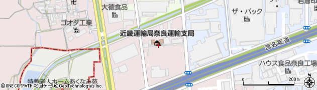 近畿運輸局奈良運輸支局　整備部門周辺の地図