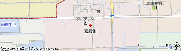奈良県天理市喜殿町周辺の地図