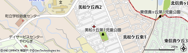 奈良県三郷町（生駒郡）美松ケ丘西周辺の地図