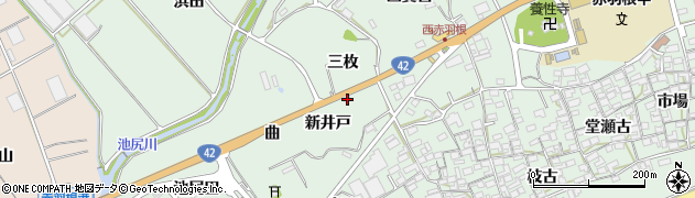 愛知県田原市赤羽根町三枚29周辺の地図