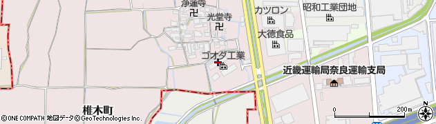 奈良県大和郡山市椎木町410周辺の地図