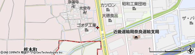 奈良県大和郡山市椎木町407-1周辺の地図