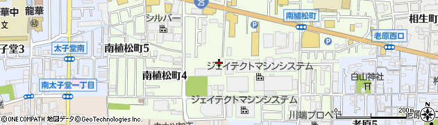 大阪府八尾市南植松町周辺の地図