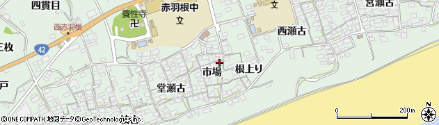 愛知県田原市赤羽根町市場36周辺の地図