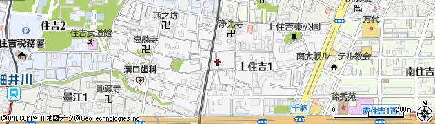 大阪府大阪市住吉区上住吉周辺の地図