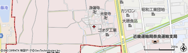 奈良県大和郡山市椎木町433周辺の地図