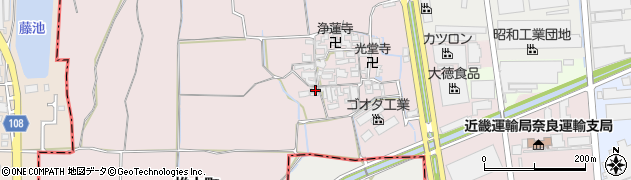 奈良県大和郡山市椎木町537-2周辺の地図