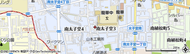 大阪府八尾市南太子堂周辺の地図