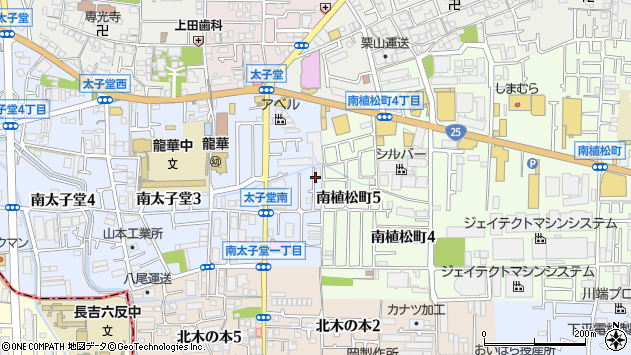 〒581-0056 大阪府八尾市南太子堂の地図