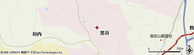 大阪府八尾市黒谷周辺の地図
