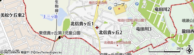 奈良県生駒郡平群町北信貴ヶ丘周辺の地図