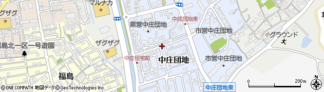 岡山県倉敷市中庄団地周辺の地図