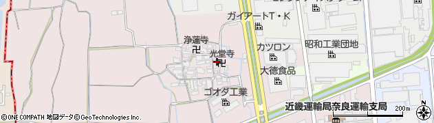 奈良県大和郡山市椎木町447周辺の地図