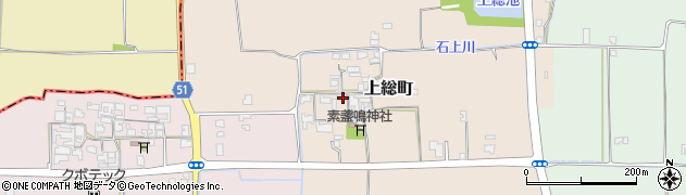 奈良県天理市上総町157周辺の地図