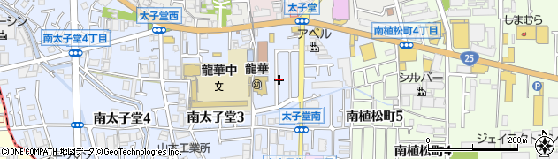 大阪府八尾市南太子堂2丁目4周辺の地図