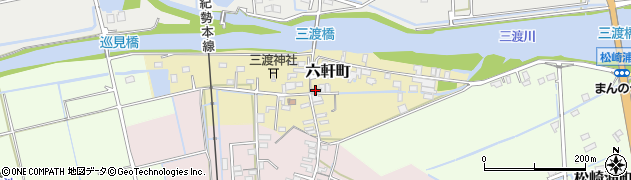 三重県松阪市六軒町61周辺の地図