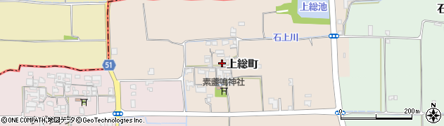 奈良県天理市上総町135周辺の地図