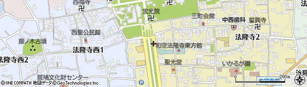 法隆寺参道周辺の地図