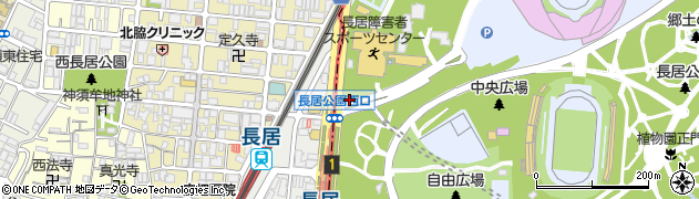 府道大阪高石線周辺の地図