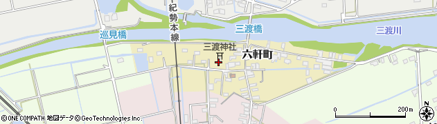 三重県松阪市六軒町周辺の地図