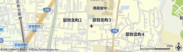 大阪府八尾市恩智北町周辺の地図