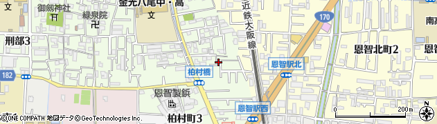 大阪府八尾市柏村町4丁目周辺の地図