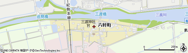 三重県松阪市六軒町60周辺の地図