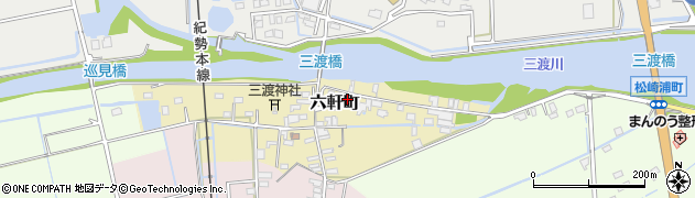 三重県松阪市六軒町54周辺の地図