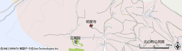 明星寺周辺の地図