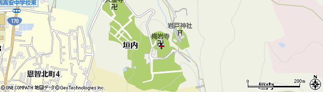 梅岩寺周辺の地図