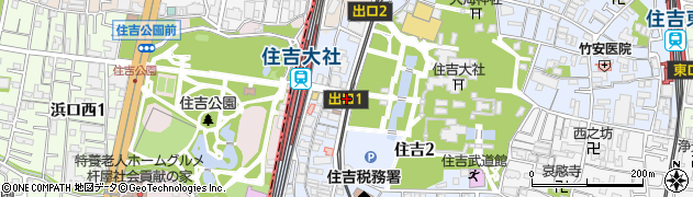 住吉鳥居前駅周辺の地図