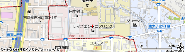 大阪府八尾市南亀井町4丁目周辺の地図