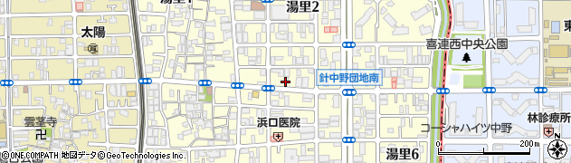 大阪府大阪市東住吉区湯里周辺の地図