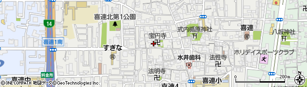 大阪府大阪市平野区喜連周辺の地図