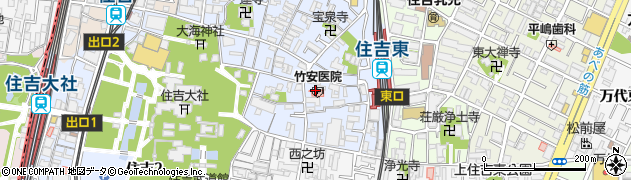 竹安医院周辺の地図