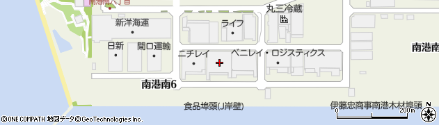 宝船冷蔵株式会社　南港工場周辺の地図
