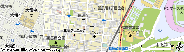 大阪府大阪市住吉区長居周辺の地図