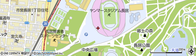 大阪市立　長居ユース・ホステル周辺の地図
