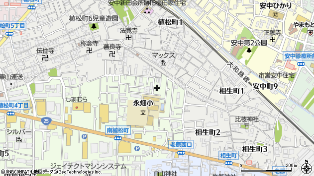 〒581-0083 大阪府八尾市永畑町の地図