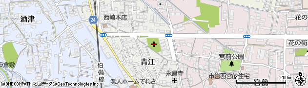 青江宮前公園周辺の地図
