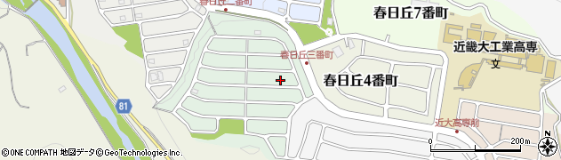 三重県名張市春日丘３番町111周辺の地図