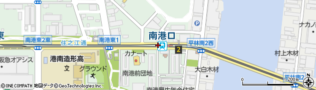 南港口駅周辺の地図