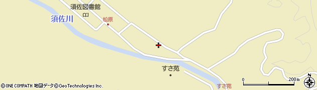 山口県萩市須佐松原周辺の地図