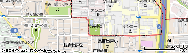 竹渕神社周辺の地図