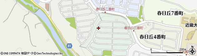 三重県名張市春日丘３番町158周辺の地図
