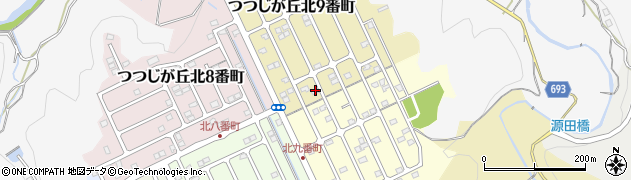 三重県名張市つつじが丘北９番町34周辺の地図