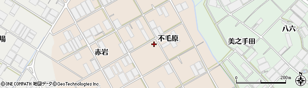 愛知県田原市池尻町不毛原周辺の地図