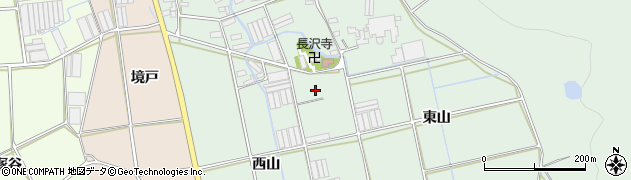 愛知県田原市長沢町周辺の地図