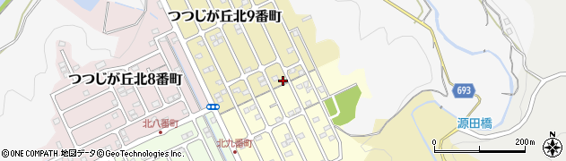 三重県名張市つつじが丘北９番町19周辺の地図