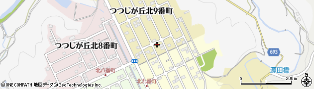 三重県名張市つつじが丘北９番町23周辺の地図